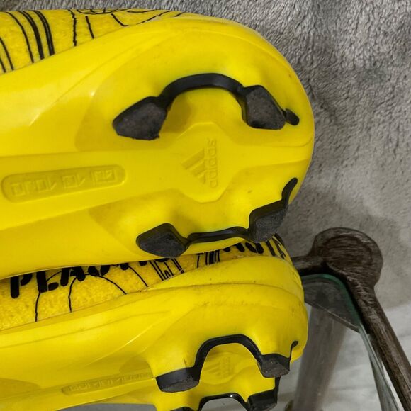 Adidas End Plastic Waste Indoor Soccer Shoes Kids Size 12K yellow - Picture 7 of 12